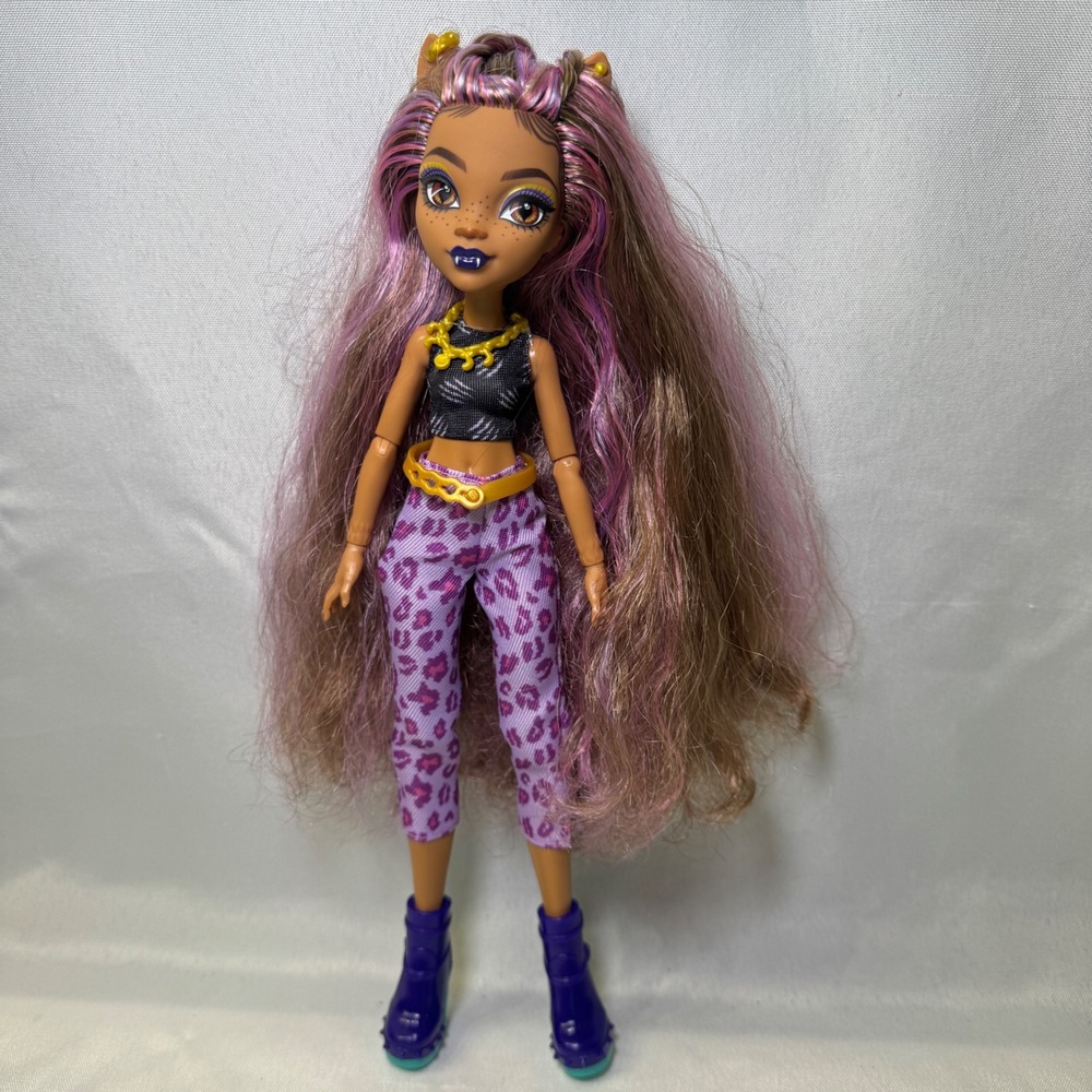 Monster High G3 Clawdeen Wolf Doll Purple Leopard Print Pants Mattel 2022